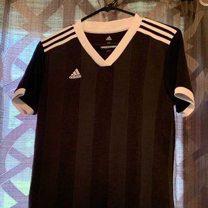 Adidas Black and White V-neck shirt